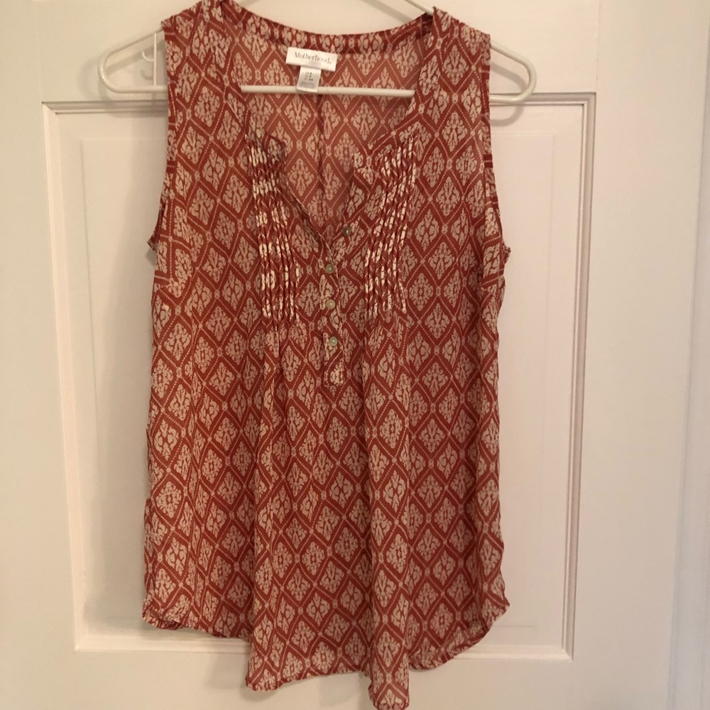 Burnt Orange Sleeveless Maternity Top